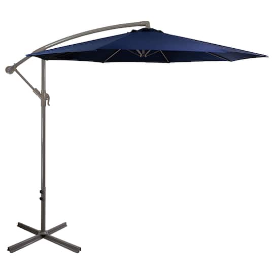 10ft. Offset Outdoor Patio Umbrella with Hand Crank
